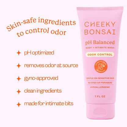 Cheeky Bonsai pH Balanced Feminine Wash for Women - Removes Odor - Gentle on Sensitive Skin - No Dyes or Parabens - Hypoallergenic - Gynecologist Approved (7 Ounces)