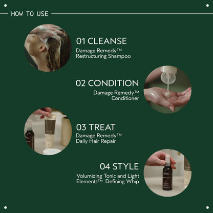 Aveda Damage Remedy Restructuring Conditioner for Damaged Hair | Repairs and Strengthens Damaged Hair | Detangles and Softens | with Quinoa Protein | 96% Naturally Derived*, 6.7 Fl Oz