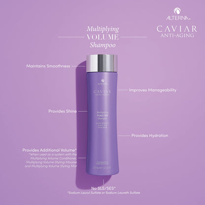 Alterna CAVIAR Anti-Aging Multiplying Volume Shampoo | For Fine, Limp or Thin Hair | Create Instant Volume and Thickness | Sulfate Free