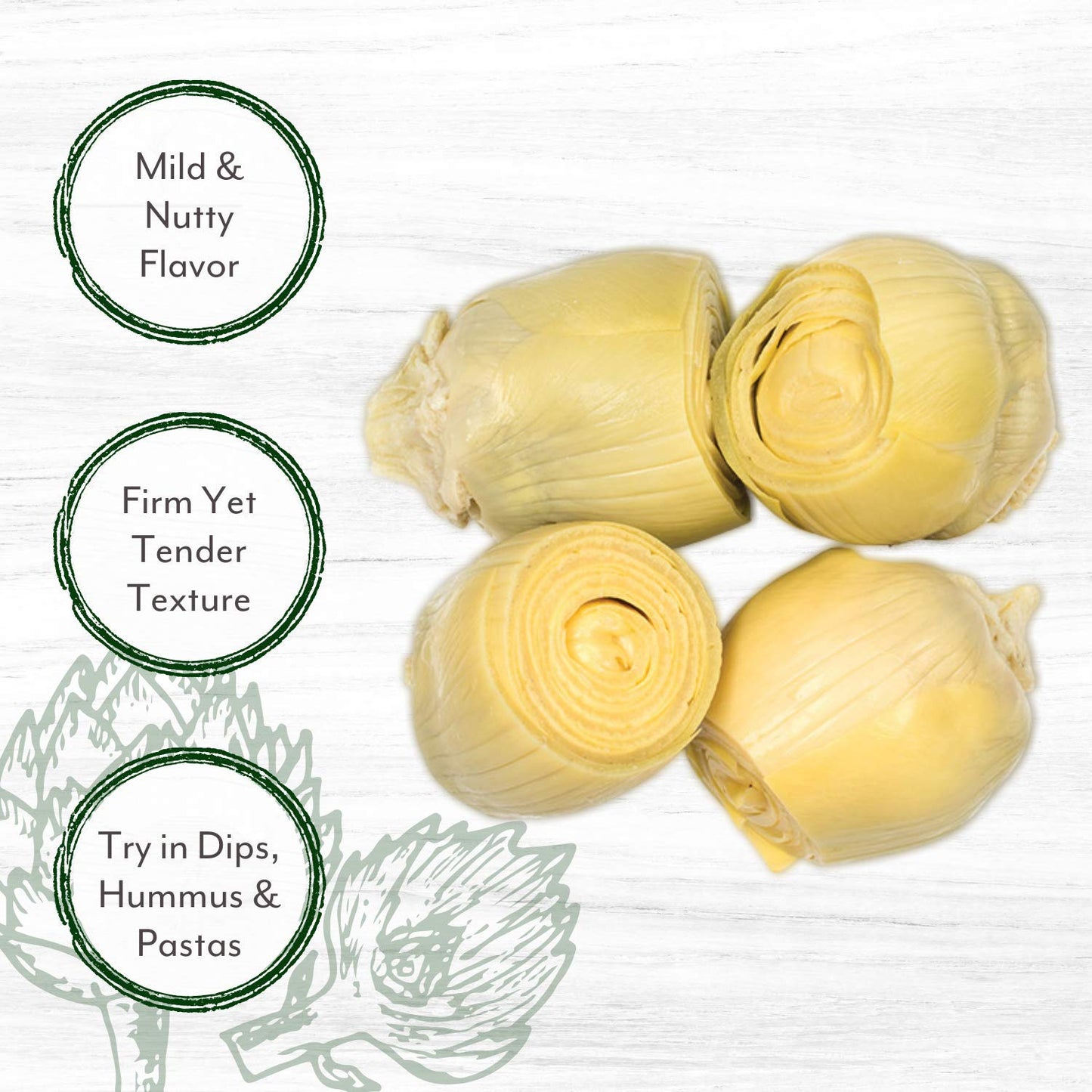 Roland Foods Whole Extra Large Artichoke Hearts, 25-30 Count, 5 Lb 8 Oz Can