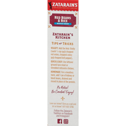 Zatarain's Reduced Sodium Red Beans & Rice Mix, 8 oz (Pack of 8)