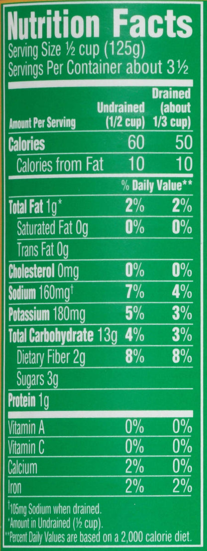 Del Monte Fresh Cut 50% Less Sodium Golden Sweet Whole Kernel Corn, 15.25 oz. Can, Canned Vegetables
