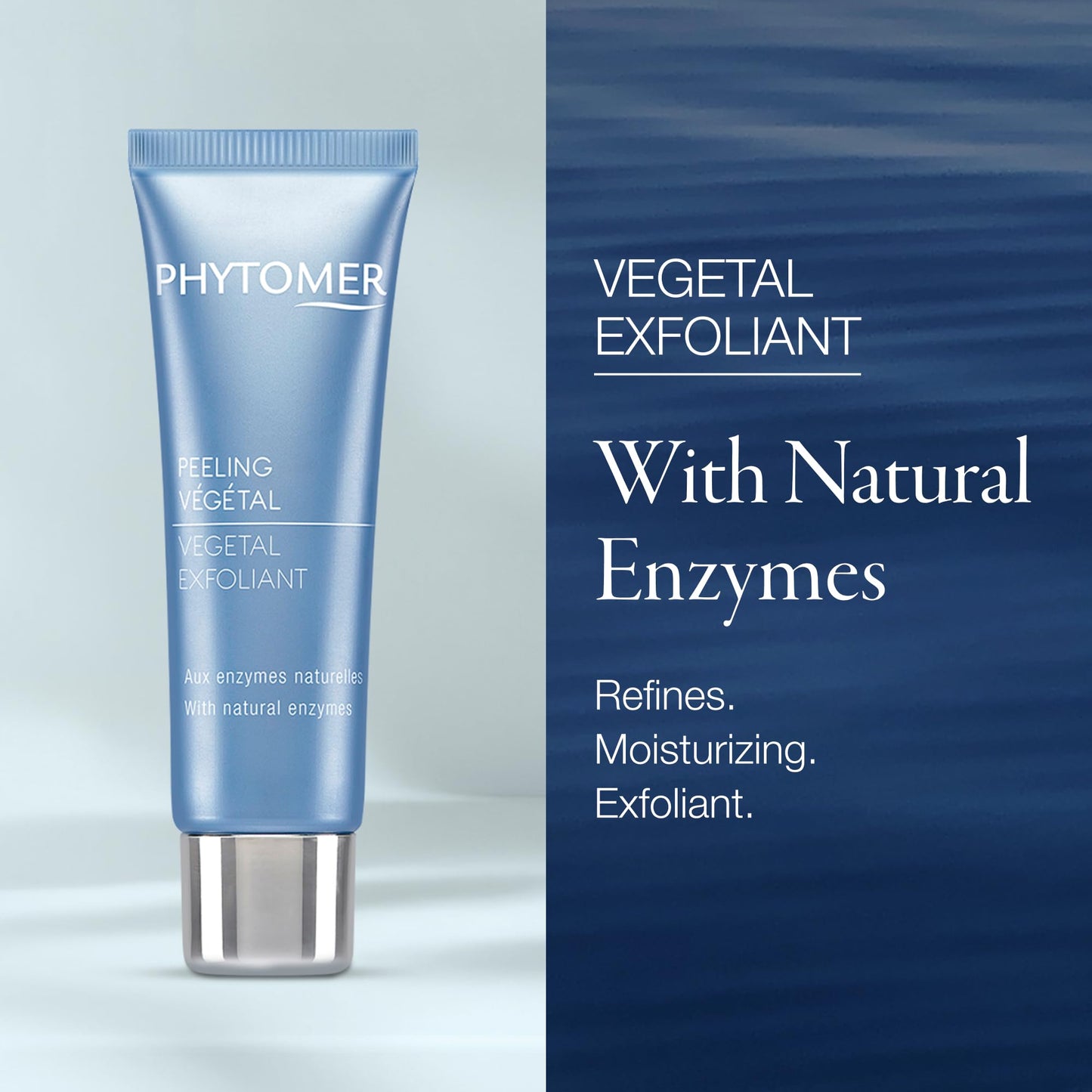 PHYTOMER Vegetal Exfoliant with Natural Enzyme Gentle Face Exfoliator | Cleanses, Eliminates Impurities, Refines Skin's Texture | Safe, Natural Ingredients | Sustainable & Eco-Friendly | 50ml
