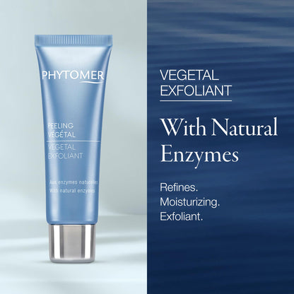 PHYTOMER Vegetal Exfoliant with Natural Enzyme Gentle Face Exfoliator | Cleanses, Eliminates Impurities, Refines Skin's Texture | Safe, Natural Ingredients | Sustainable & Eco-Friendly | 50ml