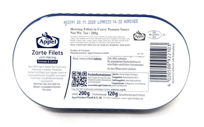 Appel Herring Fillets in Tomato & Curry Sauce-200g