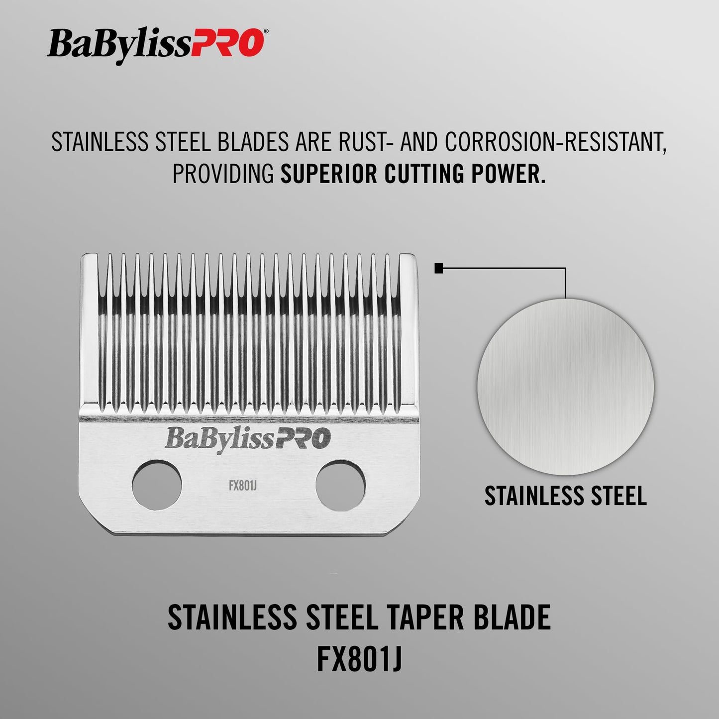 BaBylissPRO Replacement Taper Clipper Blades for FX870, FX825, FX673 Clippers and most 2-hole blade systems