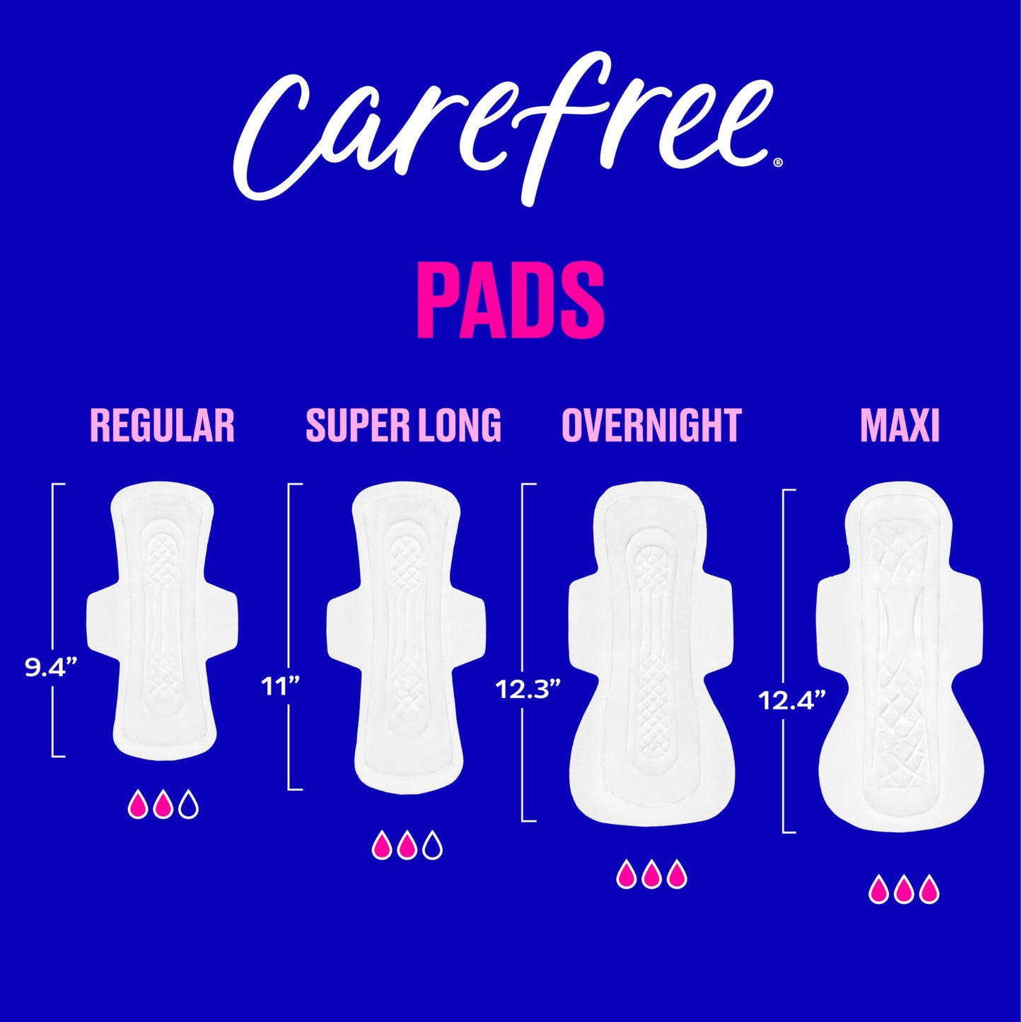 Carefree Ultra Thin Pads for Women, Super/Long Pads with Wings, 84ct (3 Packs of 28ct) | Carefree Feminine Care, Period Care & Postpartum | 84ct (3 Packs of 28ct)