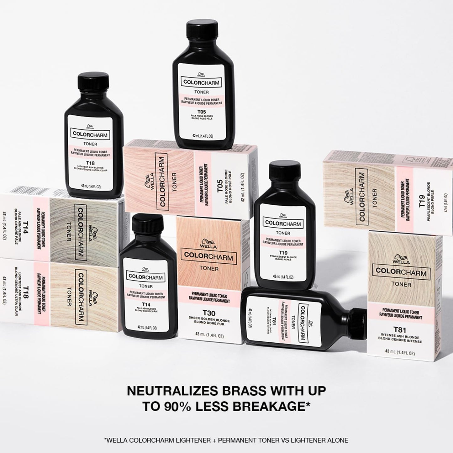 COLORCHARM Permanent Liquid Hair Toners | Neutralize Brass | Healthy-Looking Blondes Tones | Vegan & Free of Parabens
