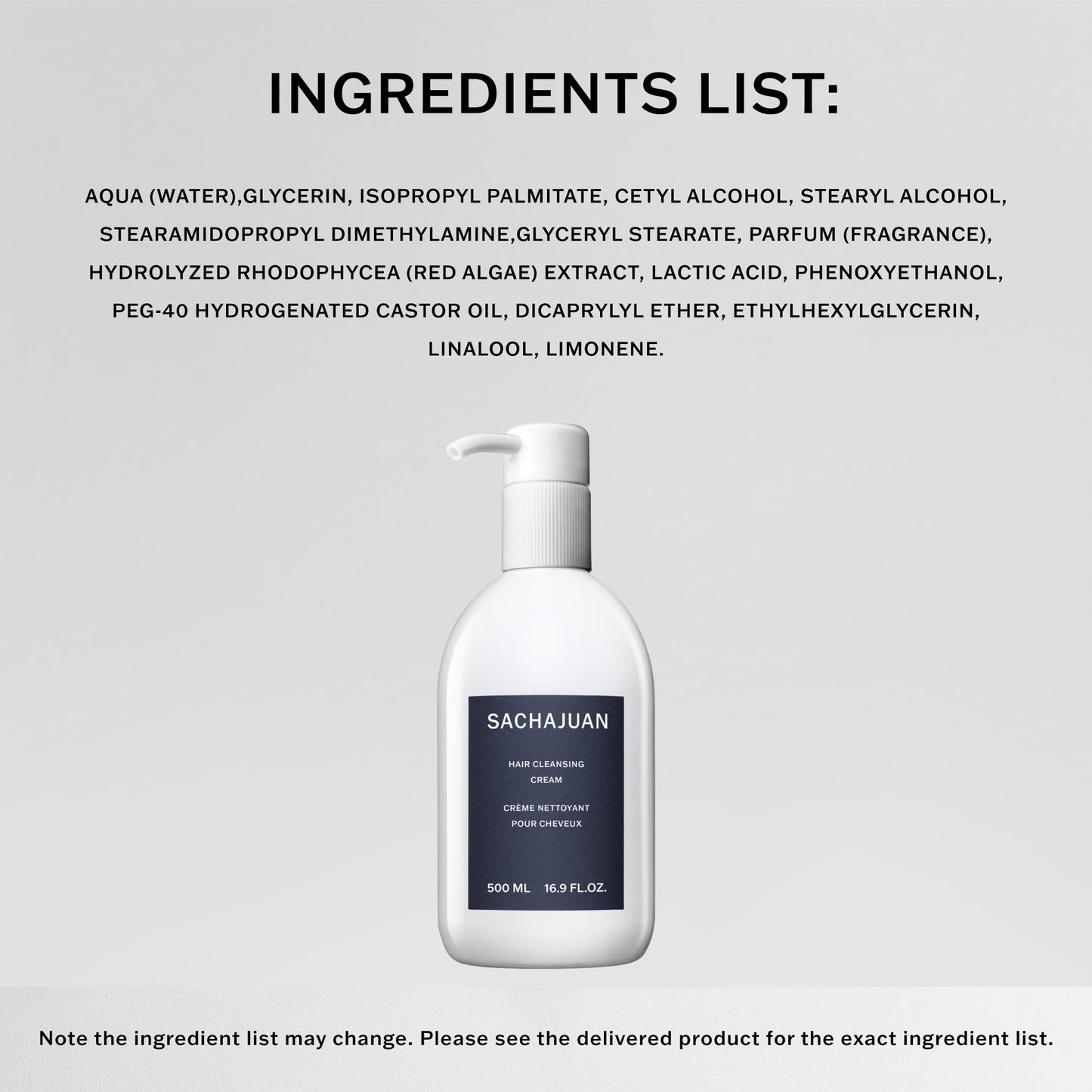 SachaJuan Hair Cleansing Cream 500 ml / 16.9 oz