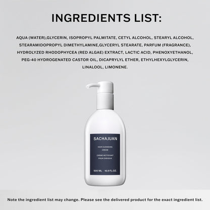 SachaJuan Hair Cleansing Cream 500 ml / 16.9 oz