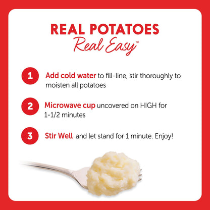 Idahoan Buttery Homestyle Mashed Potatoes Cup, 1.5oz (Pack of 24)