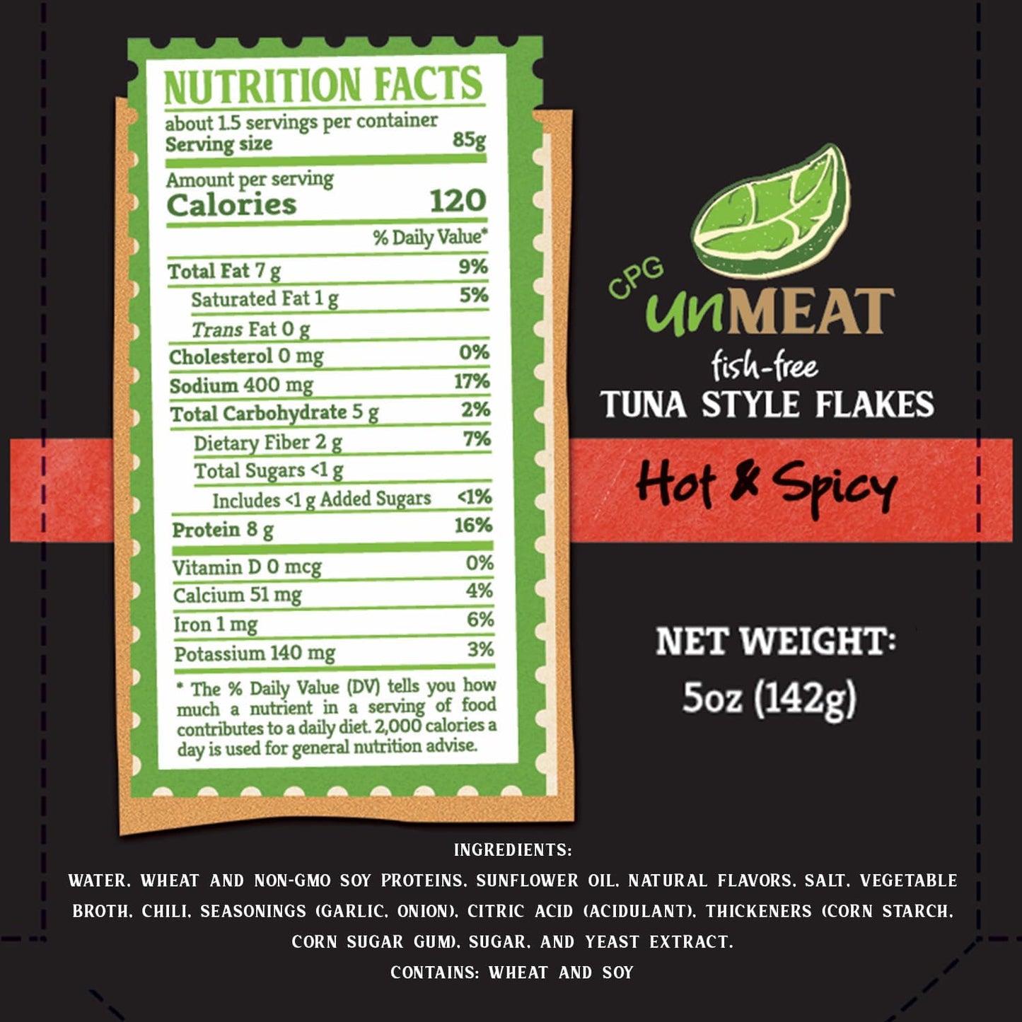 VEGAN Tuna Fish UnMeat 100% PLANT-BASED - Vegetarian Meat Fish-Free (Vegan Tuna Pouches (3 count - 15oz), Hot & Spicy))