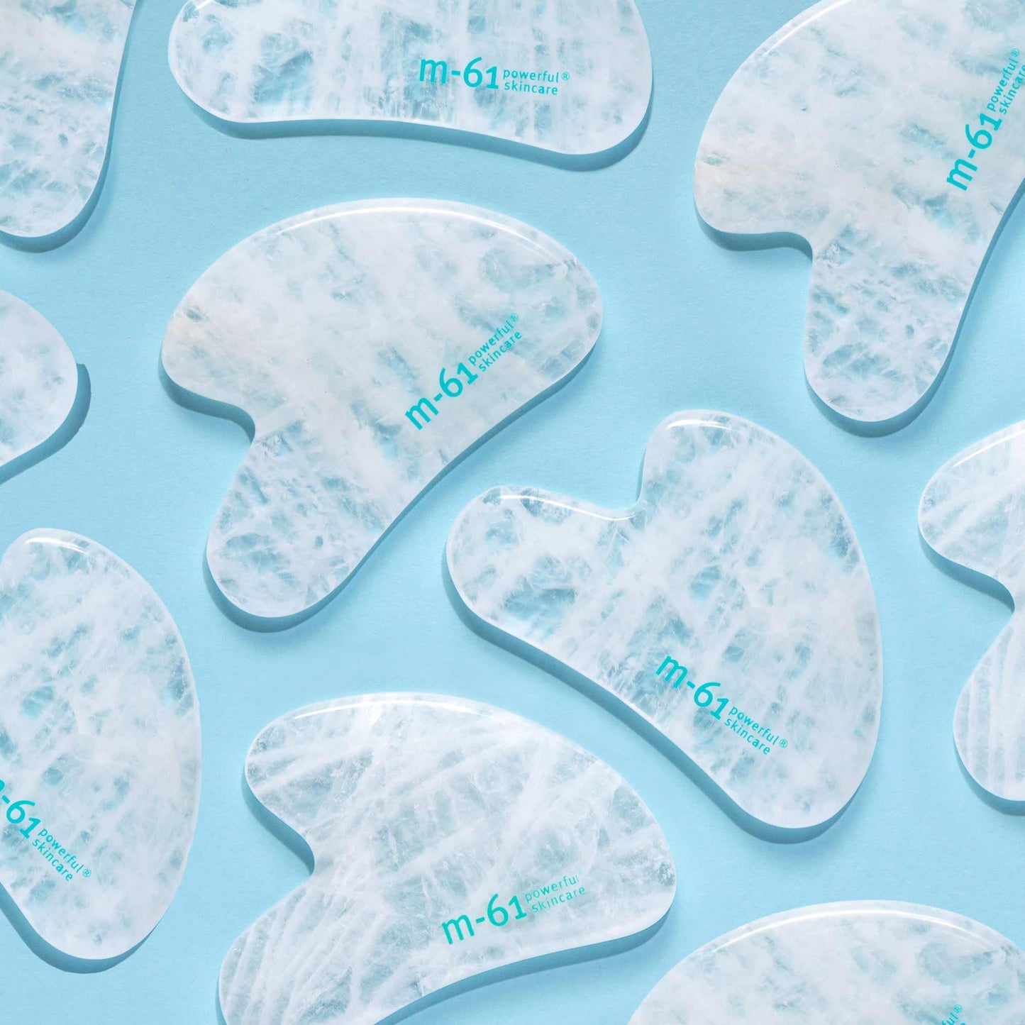 m-61 Clear Quartz Gua Sha | Facial Massage Tool To Stimulate Circulation, Decrease Inflammation. 100% Hand-Carved Natural Clear Quartz Stone.