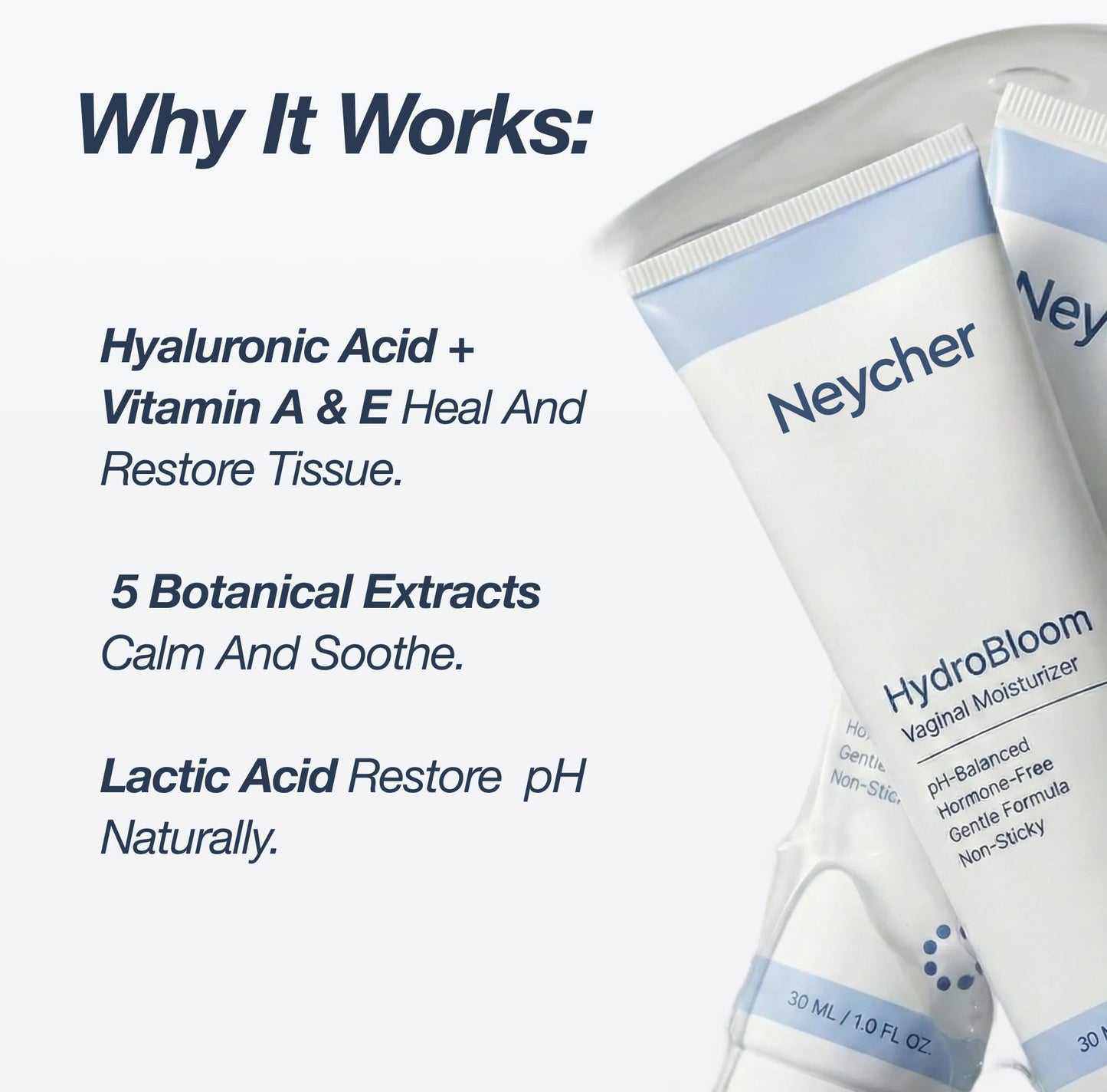 20mg Hyaluronic Acid Feminine Moisturizing Gel | pH-Balanced Moisturizer | Hormone-free | Long Lasting Relief and Comfort, Made in Italy, 1fl oz