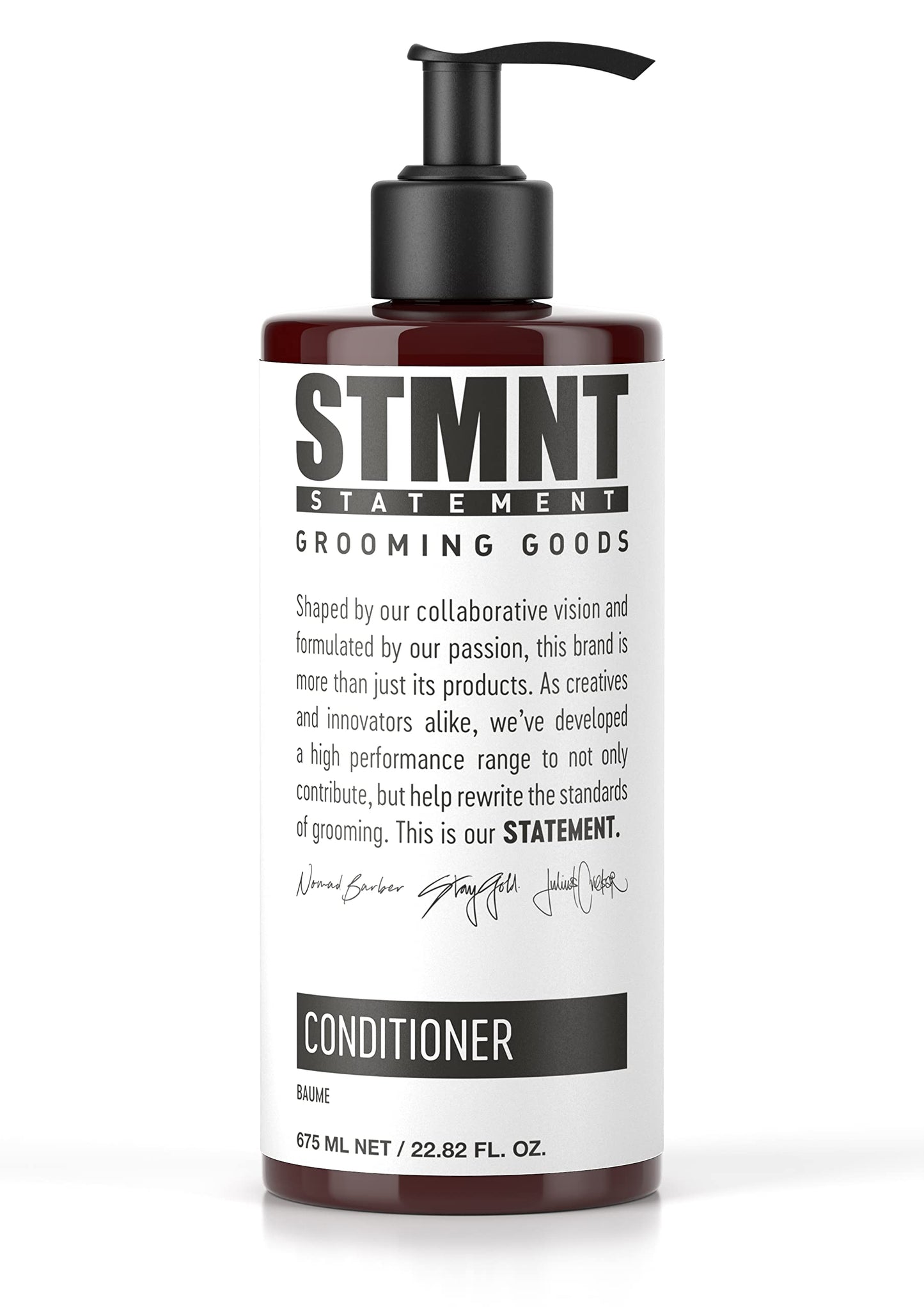 STMNT Grooming Goods Conditioner | Softens Hair | Restores Shine | Moisturizing Formula w/Activated Charcoal & Menthol | All Hair Types