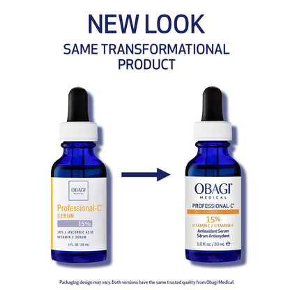 Obagi Medical Professional-C 15% Vitamin C Serum - Helps Brighten Skin Tone and Minimize the Appearance of Fine Lines & Wrinkles - 1 oz