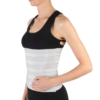 Soles Compression Abdominal Binder, Post-Surgical and Postpartum Belly Wrap, Adjustable Belly Wrap Supports Muscle & Skeletal Stability, Unisex, One Size Fits Most