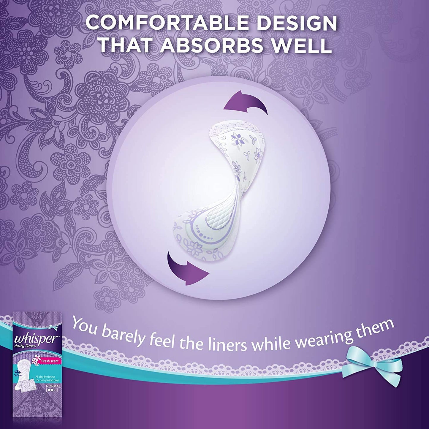Whisper Daily Liners Clean and Fresh 40N