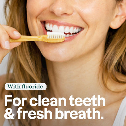 Attitude Fresh Breath Toothpaste with Fluoride, Peppermint Flavor, Vegan & Cruelty-Free, Sugar-Free, Plant & Mineral-Based Ingredients, Clean Oral Care, 4.2 Oz