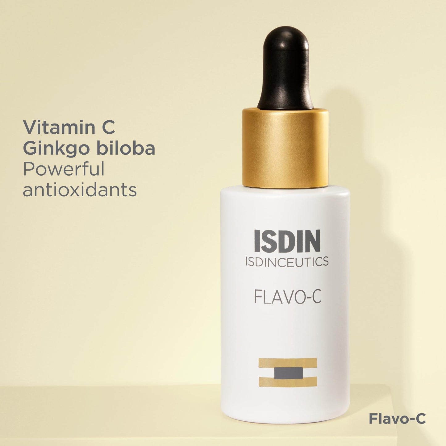 Isdinceutics Flavo-C Brightening and Antioxidant Vitamin C Serum for Face, 1.0 FL OZ