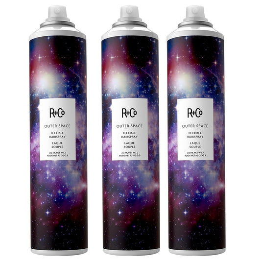 R+Co OUTER SPACE Flexible Hairspray – Light Hold & Long-Lasting Hair Spray, Adds Shine & Flexibility, All Hair Types
