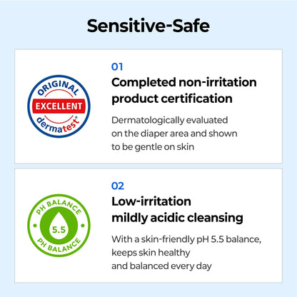 Baby & Mom Intimate Wash – Gentle Antibacterial Cleanser for Delicate Areas, pH-Balanced, Deodorizing, Soothing Foam Care for Sensitive Skin, 8.45 fl oz