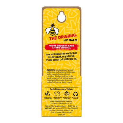 Burt's Bees Original Beeswax Lip Balm Tin, 0.3 oz
