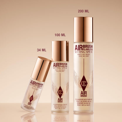 Charlotte Tilbury Airbrush Flawless Setting Spray - Ultra-Fine Hydrating Mist to Prime & Set Face Makeup For Up to 16Hr - Soothes, Blurs Pores & Calms Skin