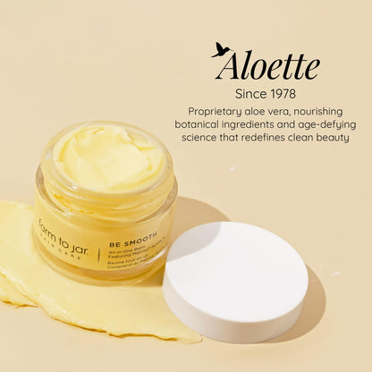 Aloette Be Smooth All-In-One Balm Body Cream for Women & Men - Body Moisturizer for Dry Skin, Fine Lines & Wrinkles - Skin Cream with Essential Oils for Firm, Soft & Natural Glow, 1 Fl Oz