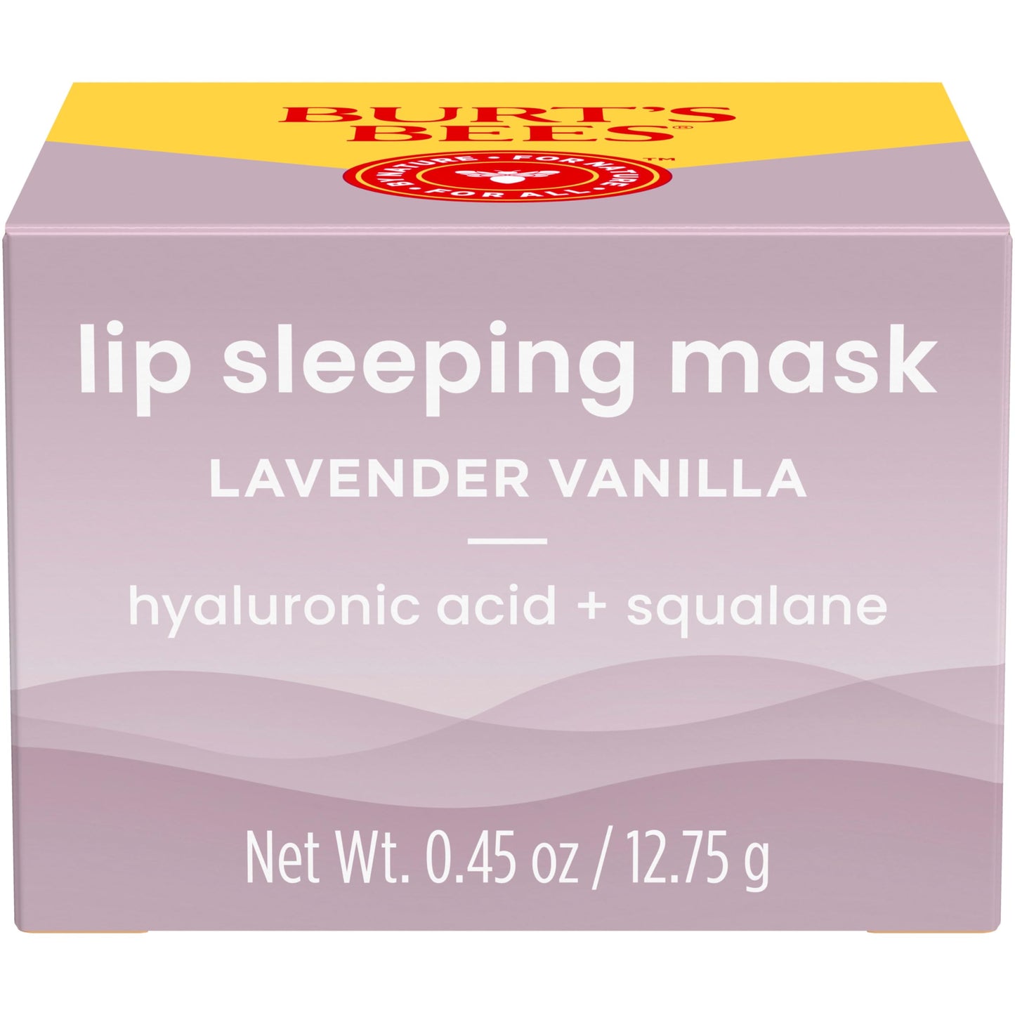 Burt’s Bees Lavender Vanilla Lip Sleeping Mask, With Hyaluronic Acid and Squalane Moisturizer To Instantly Hydrate Lips, Overnight Mask and Treatment, 0.45 oz.