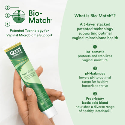 Good Clean Love Rehydrate Ultra Moisturizing Vaginal Gel with Hyaluronic Acid, pH-Balanced Vaginal Moisturizer, Water-Based Feminine Care, Long Lasting Relief from Dryness & Discomfort, 2 Oz (4-Pack)
