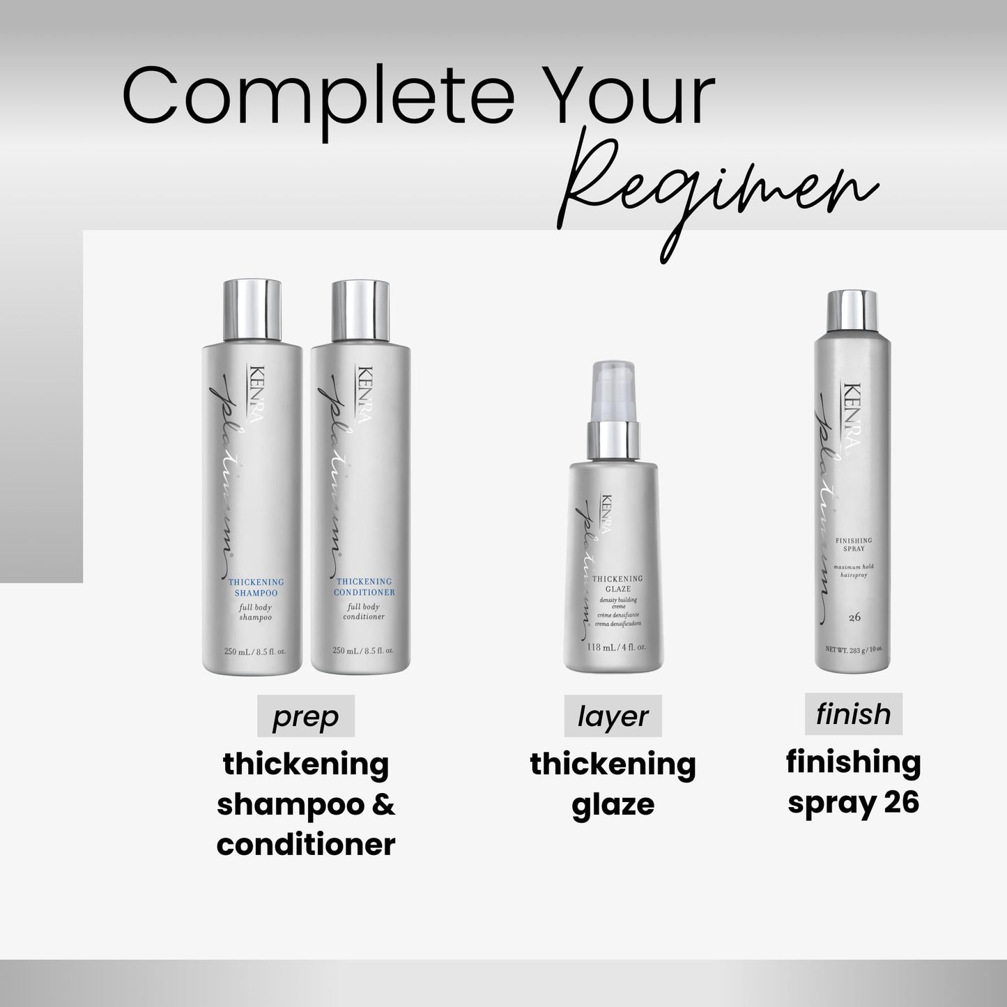 Kenra Platinum Thickening Glaze | Volumizing Styler | Adds Fullness & Body | Lightweight Conditioning | Density Building For Thick, Healthy-Looking Styles | All Hair Types