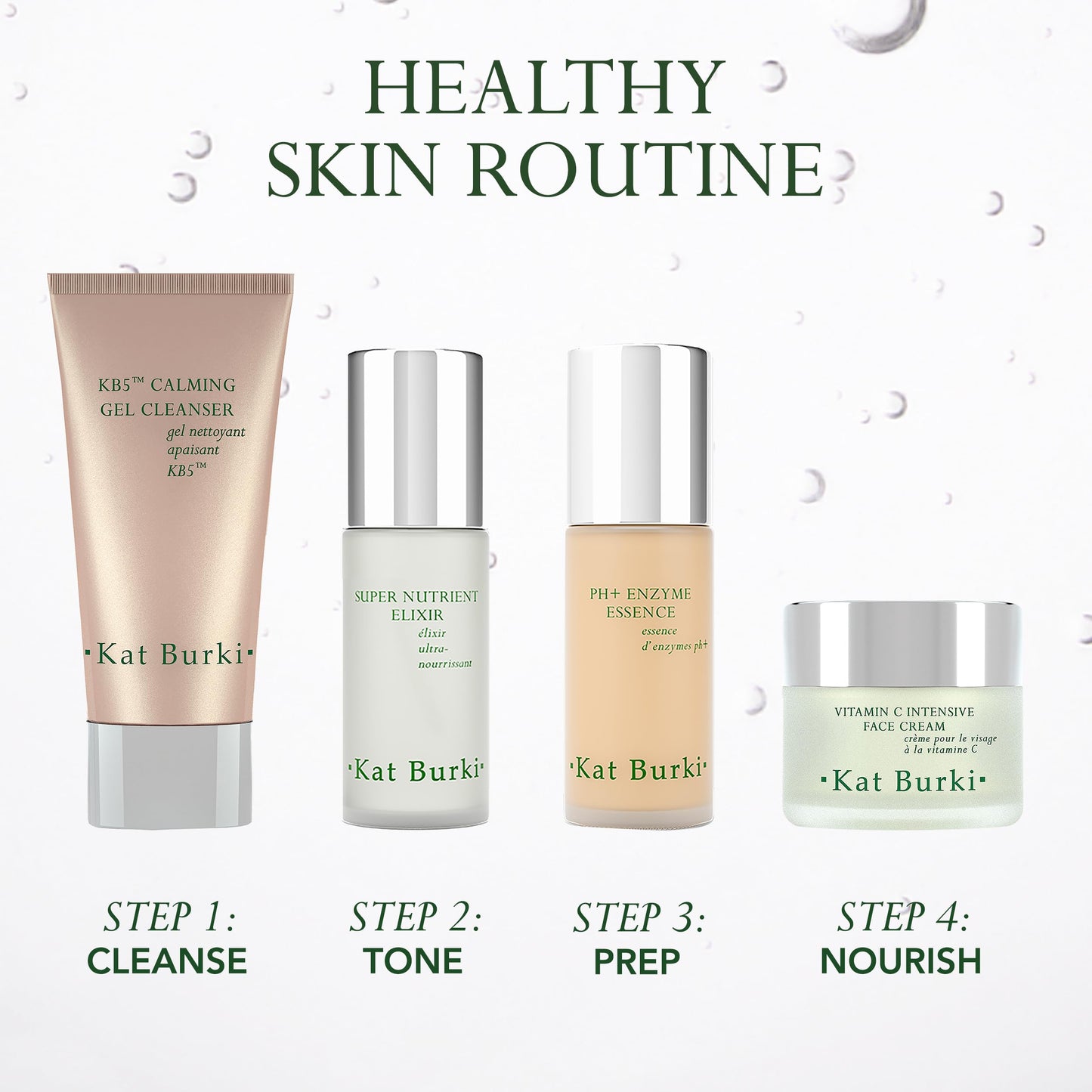 KAT BURKI Super Nutrient Elixir. Hydrating Face Toner with Hyaluronic Acid, 1% Glycolic Acid & Rose Water Suitable For All Skin Types, 3.4 fl.oz