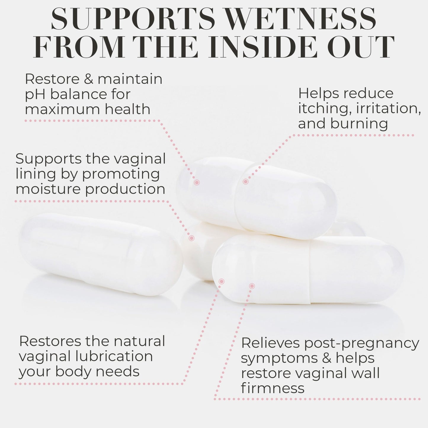 Hydro Gyn Vaginal Moisturizer Pills | Slippery Elm for Women Formulated to Support Healthy Moisture, Mood & Relaxation | Feminine Care Oral Capsules for Vaginal Dryness, ph Balance 60 Capsules