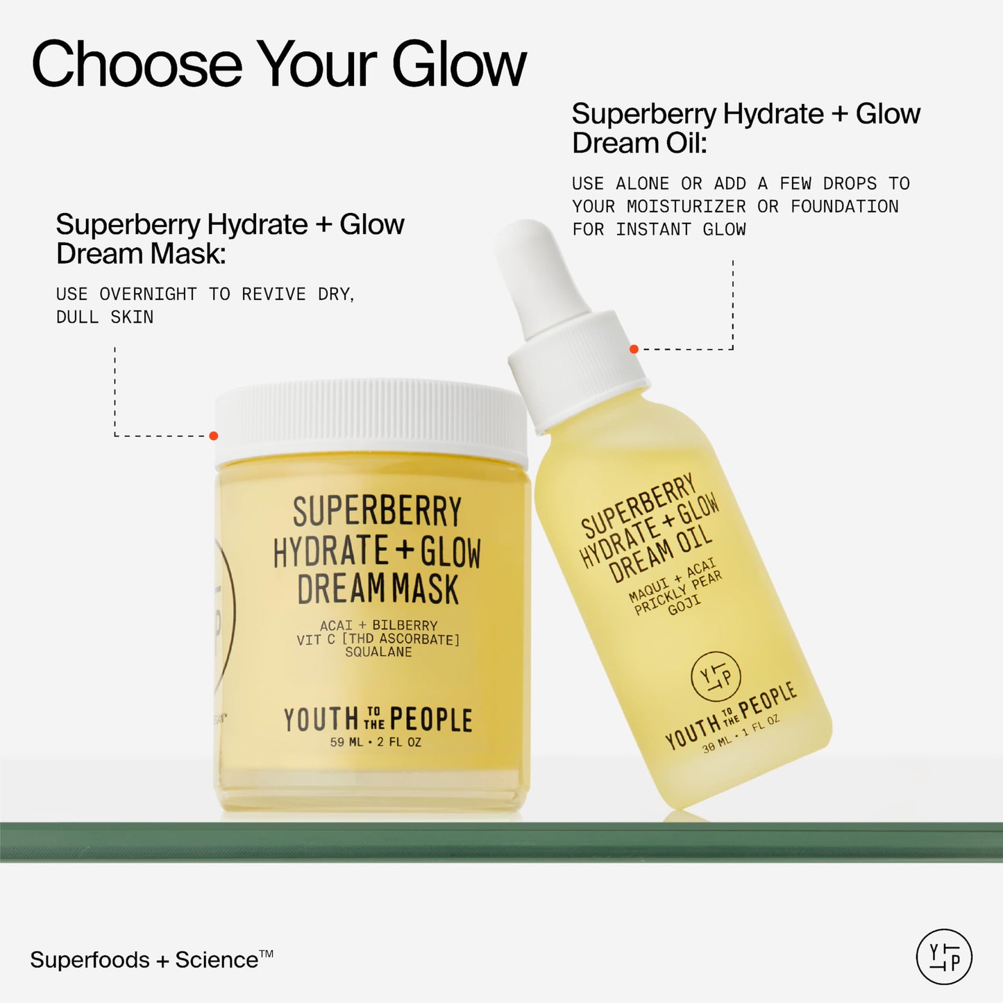 Youth To The People Superberry Dream Mask - Hyaluronic Acid + Vitamin C Face Moisturizer + Overnight Facial Mask, Hydrates + Plumps + Brightens Skin, Evens Skin Tone, For Dry + Dull Skin, Non-Greasy