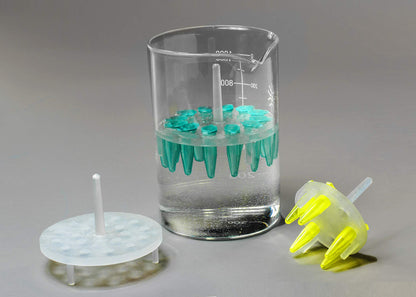 SP Bel-Art ProCulture Round Microcentrifuge Floating Bubble Rack; For 1.5ml Tubes, 20 Places, Fits in 1000ml Beakers (F18875-1000) Made in USA