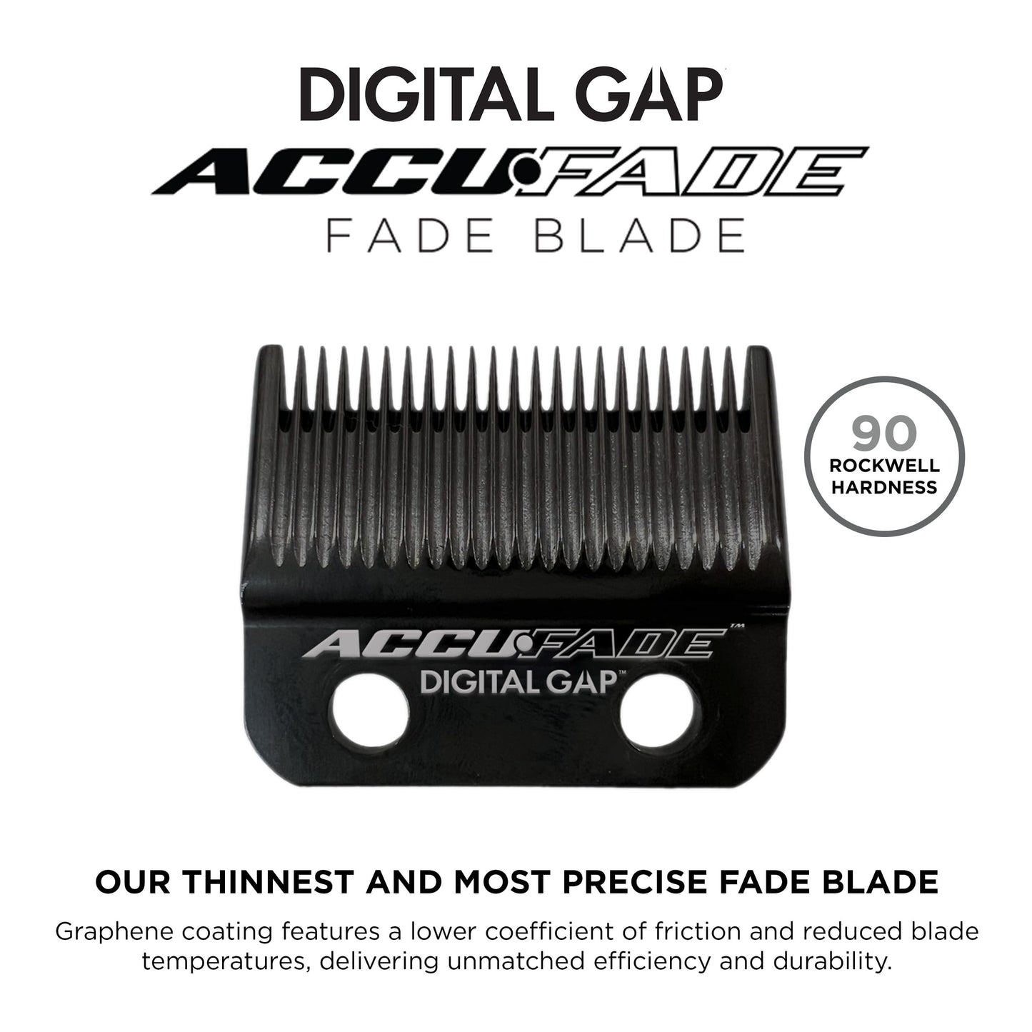 COCCO Digital Gap Accufade Graphene Fade Clipper Blade, ADGCA-G Replacement Blade Designed for Hyper Veloce Pro, Veloce Pro and Pro BLDC Clippers