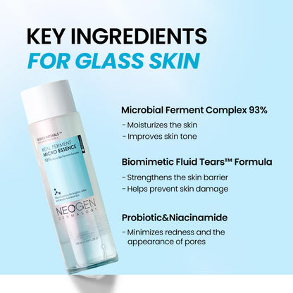 Real Ferment Micro Essence 150ml - Korean Skin Care Toner & Essence Enriched with 93% Ferments for Instantly Hydrated, Healthy Looking Skin 5.07 Fl Oz (150ml)