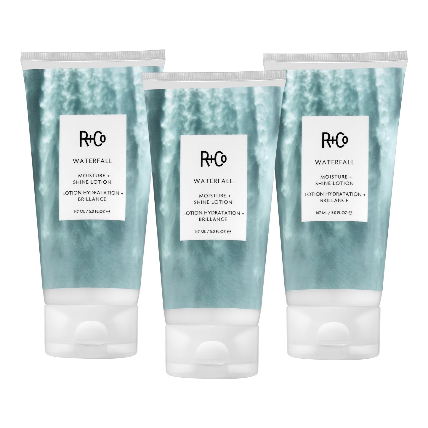 R+Co WATERFALL Moisture + Shine Lotion – Lightweight Hydration & Frizz Control, Softens & Adds Shine, All Hair Types