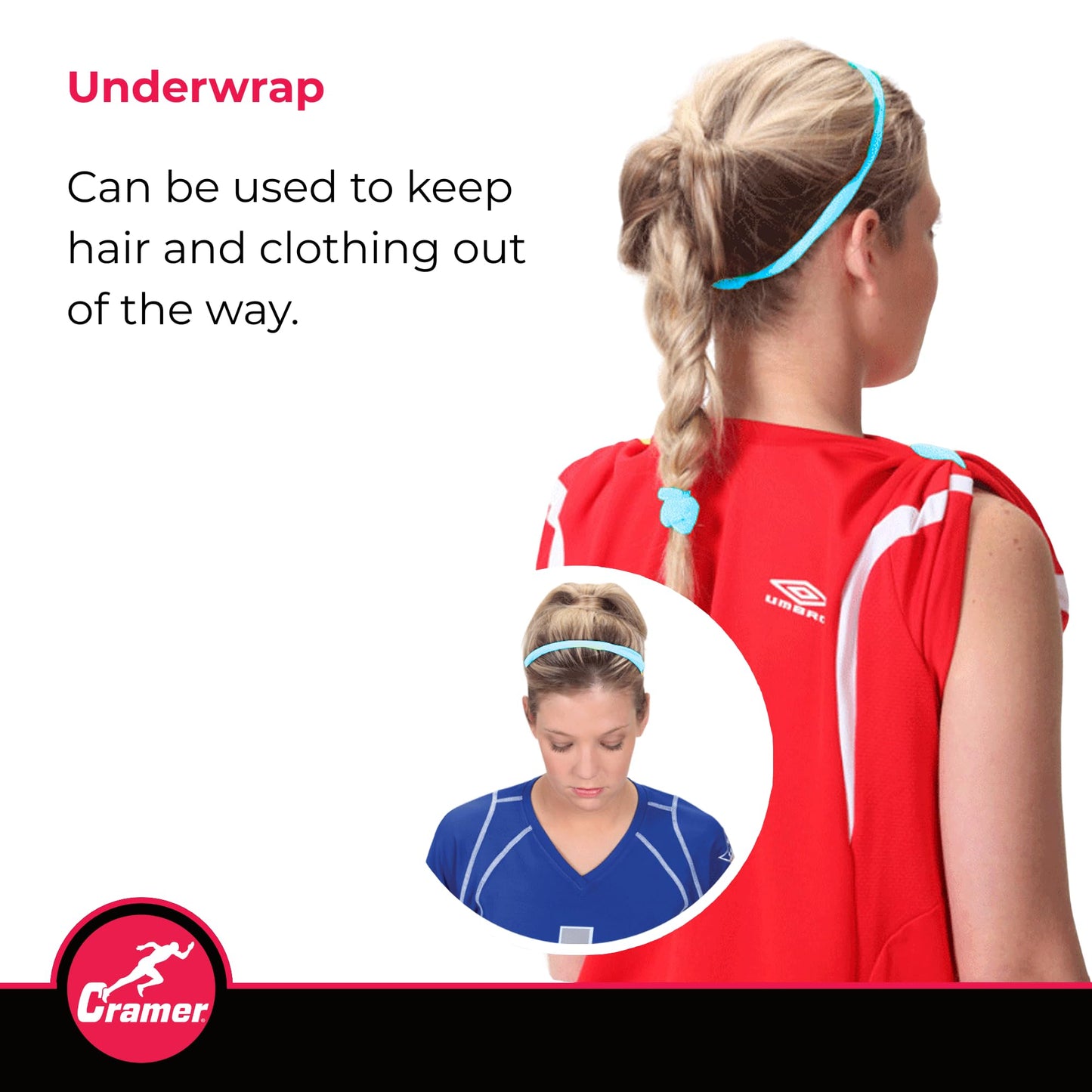 Cramer Tape Underwrap, Bulk Case of 48 Rolls of PreWrap for Athletic Taping, Hair Tie, Headband, Patellar Support, Pre-Wrap Athletic Tape Supplies, 2.75" X 30 Yard Rolls of Pre Wrap, Brite Pink