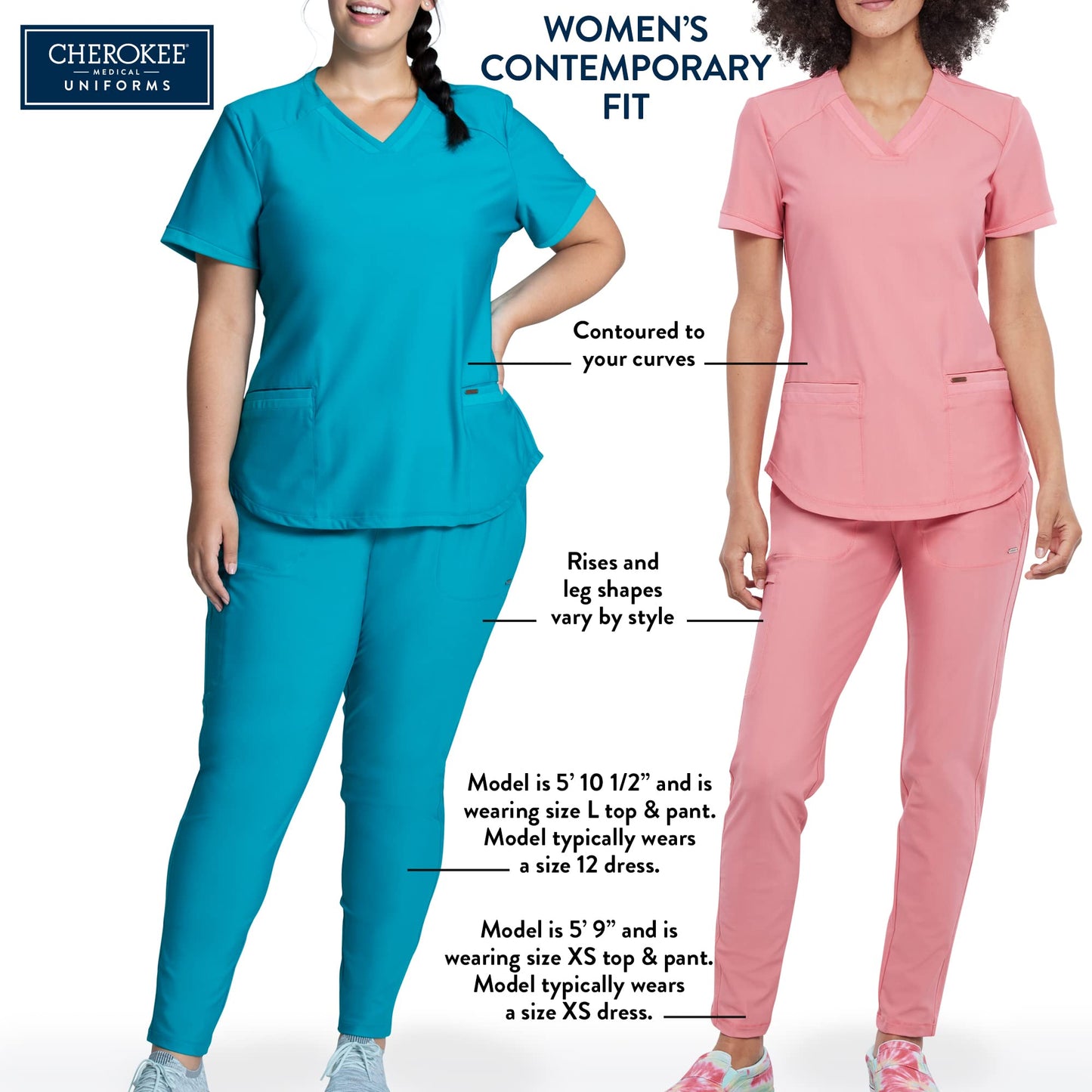 Cherokee Women's Mid Rise Tapered Leg Jogger Scrubs Pant
