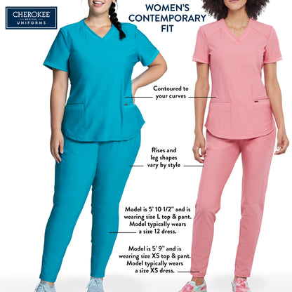 Cherokee Women's Mid Rise Tapered Leg Jogger Scrubs Pant