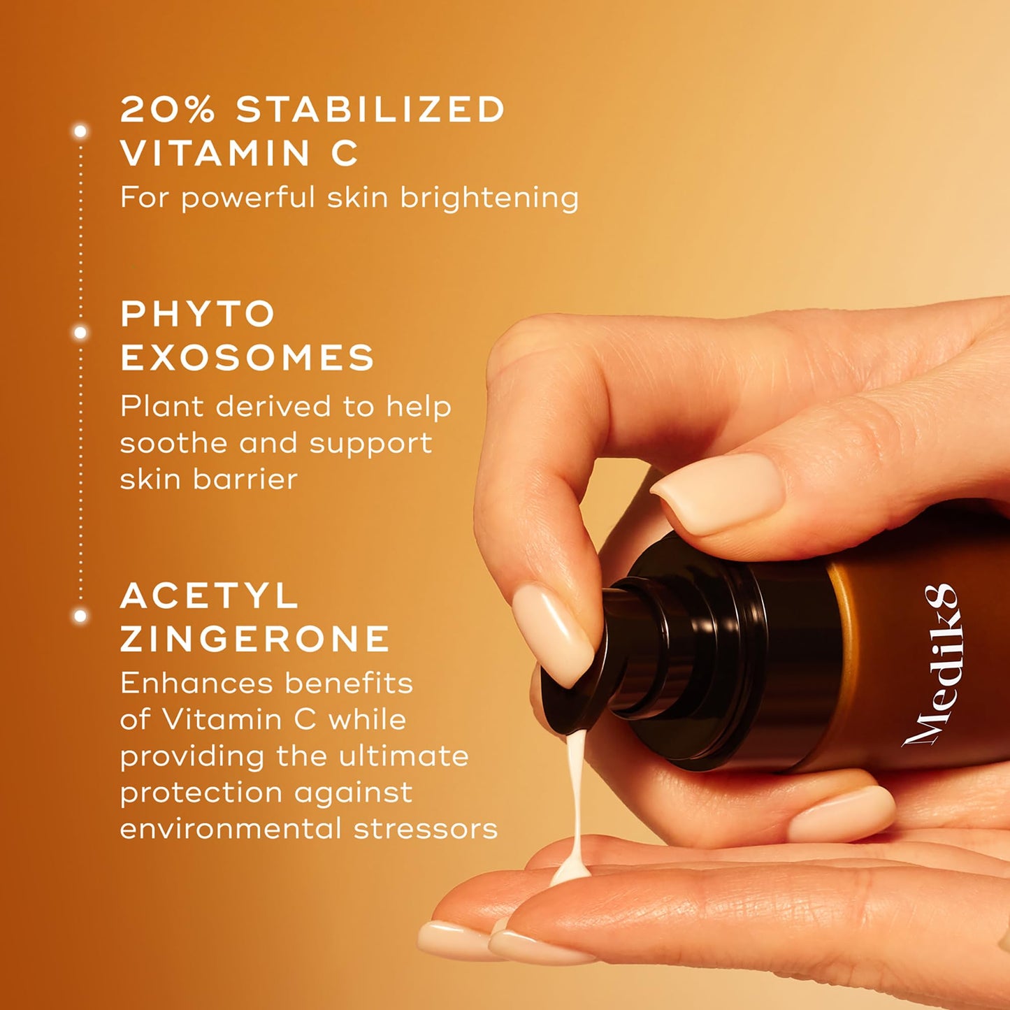 Medik8 C-Tetra Advanced - Vitamin C Serum Smooths Fine Lines and Wrinkles - Face Serum with Hyaluronic Acid - Vegan and Gluten Free - 1.0 oz.