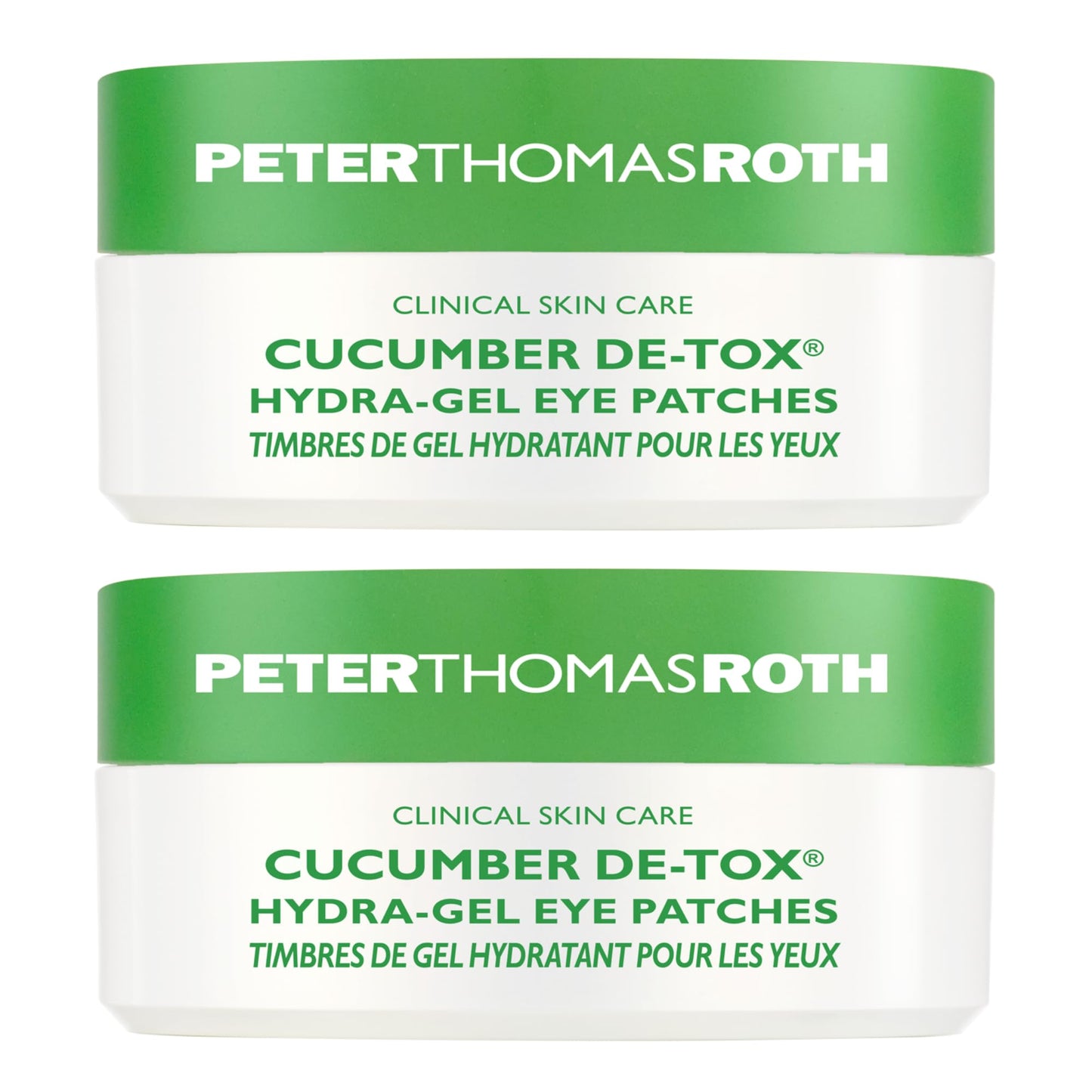 Peter Thomas Roth | Cucumber De-Tox Hydra-Gel | Soothing Under-Eye Patches for Puffiness, Dark Circles, Fine Lines and Wrinkles, 60 Count Each (Pack of 2)