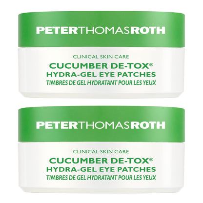 Peter Thomas Roth | Cucumber De-Tox Hydra-Gel | Soothing Under-Eye Patches for Puffiness, Dark Circles, Fine Lines and Wrinkles, 60 Count Each (Pack of 2)