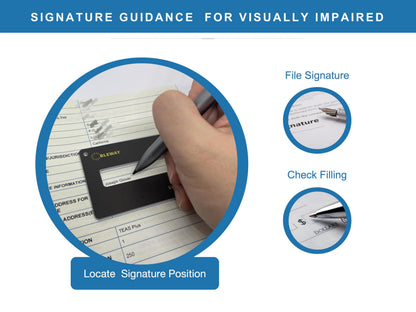 Signature Guide Card for Visually Impaired