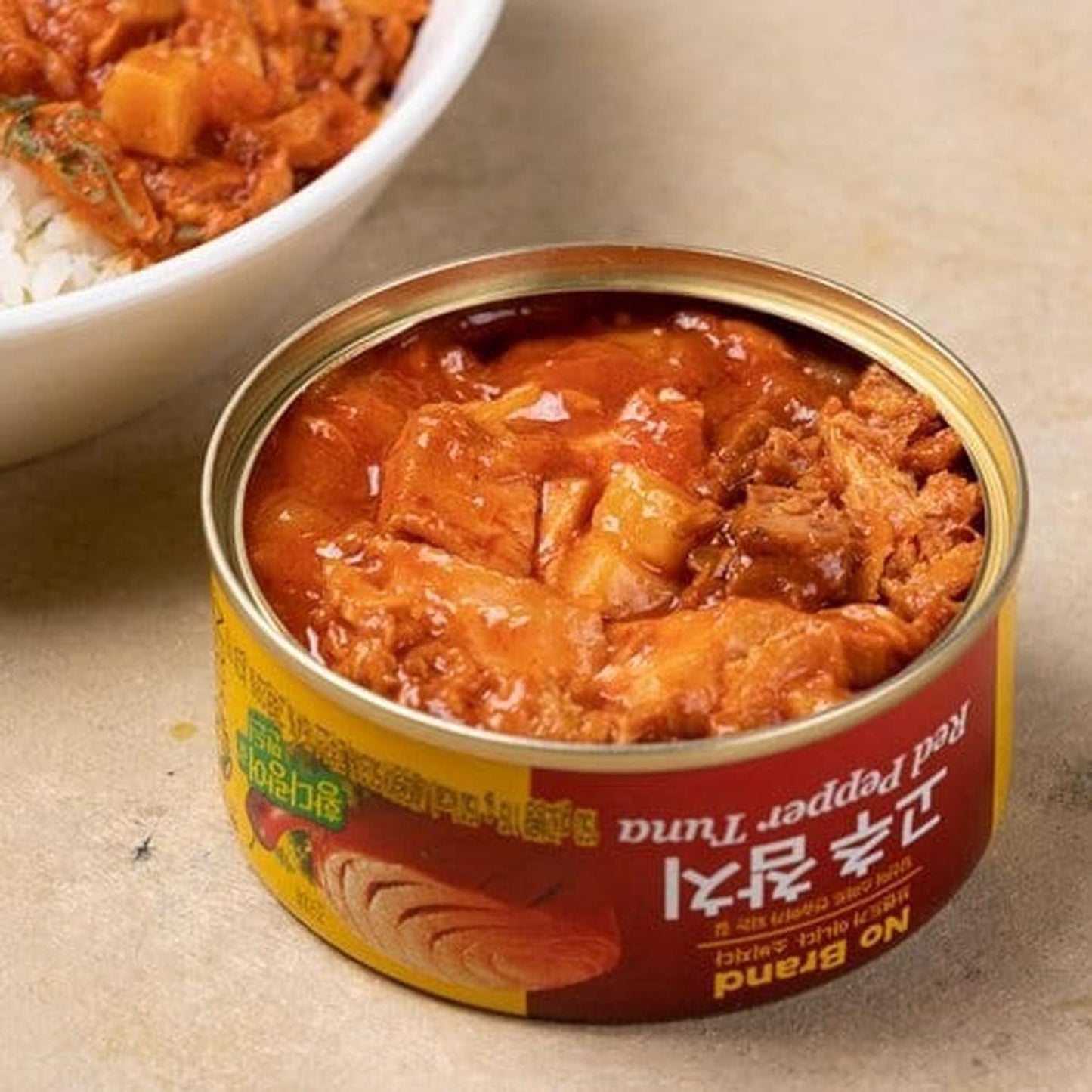 LENITH Korean Spicy Tuna with Yellowfin – Gochu Pepper Seasoned Tuna, Ready-to-Eat K-Food, Perfect for Rice, Salads & Crackers - 5.29 oz (150g) x 4 ea