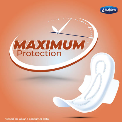 Bodyform Maxi - Value Sanitary Napkins, Cushion Soft Always Comfortable and Ultra-Absorbent (Long, 30 Count