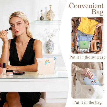 Canvas Period Pouch Soft First Period Kit Bag Small Discreet Menstrual Cup Pad Pouch Cute Sanitary Napkin Storage Bag Tampon Holder Multi-purpose Feminine Bag Blue