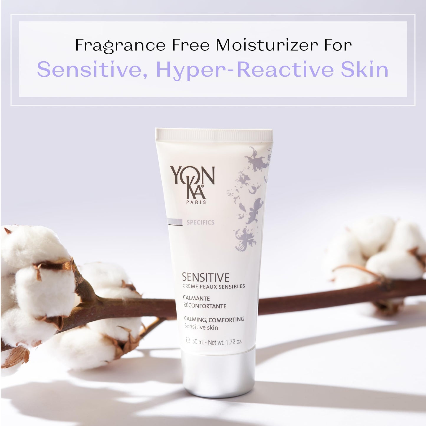 Yonka Sensitive Creme | Hydrating Facial Moisturizer for Sensitive Skin | Prebiotic and Probiotic Skincare | Fragrance-Free | 1.72 oz